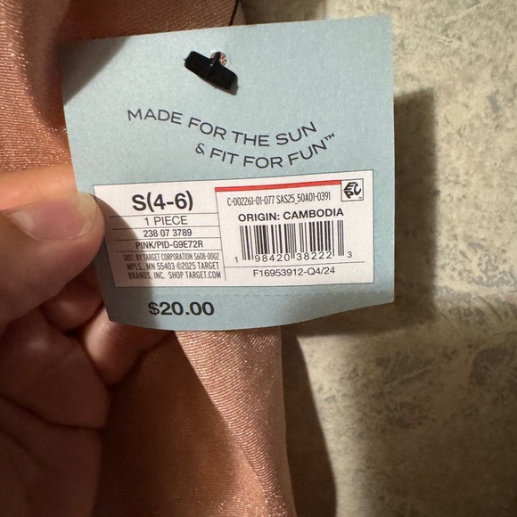 NWT Shade& Shore Pink Glitter Bikini Cover Up Skirt Sparkle - Picture 3 of 4